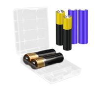 Genérico Transparent Battery Storage Box - Portable Container Organizer Storage Case | AA Batteries Protective Container with Lid for Travelling Home