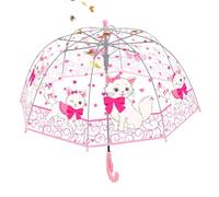 Genérico Transparent Umbrella - Fiberglass POE Kids Bubble Rain Shield, Windproof Hook Handle Canopy | Clear Dome Umbrella For Boys Girls 2-7 Years Old Walking Travel Commuting Use