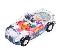 Genérico transparente Gear Car - Electric Transparent Gear Vehicle | Gear Car Toy | Bump and Go Car Toddler Toys with Music, & Cool Lights for Stocking Stuffer