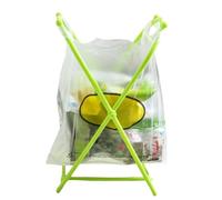 Generico Trash Bag Holder Stand, Foldable Garbage Bag Rack, 7.87x7.87x13.78 in Space Saving Storage Design, Lightweight Frame, Kitchen Bin Bags for Household Lawn Barbacoa