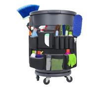 Genérico Trash Bin Covers, Commercial Cleaning Organizer Bag, Outdoor Cleaning Tool Storage, Heavy Duty Cover, Ideal for Porch, Backyard, Garden, Lawn, Garage, 68.9x31.5x17.91 Inches