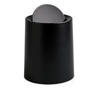 Genérico Trash Bin - Miniature Tabletop Debris Storage, Space Saving Cylindrical Design, Matte Texture Resin Finish, Odor Blocking Concealed Lidded Feature, Desk Organization Accessory for Room