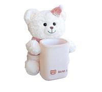 Genérico Trash Can For Car - Plush Bear Decor | Funny 2-in-1 Car Tissue Box & Center Console Waste Basket, Soft Cars Napkin Holder For SUV, RV, Sedan & Truck, Automotive Interior Organizer For Travel