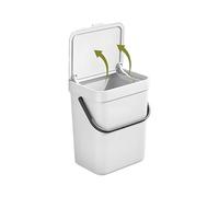 Genérico Trash Can - Space-Saving Kitchen Bin | Double-Opening Lid Rubbish Bin, Under Sink Compost Waste Basket for Waste Garbage Disposal Counter Bathroom Bedroom Home
