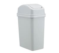 Genérico Trash Cans with Lids, 10L Trash Bin with Swing Lid, ABS Material, Thickened Kitchen Waste Basket, Leakproof Bathroom Garbage Bin, Bedroom Trashcan for Counter, 27x17.7x41cm