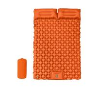 Genérico Travel Air Mattress, Waterproof Inflatable Camping Sleeping Pad, Backpacking with Foldable Design, Effortless Inflation, for Hiking, Backpacking, Fishing (Orange)