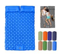 Genérico Travel Air Mattress, Waterproof Inflatable Camping Sleeping Pad, Backpacking with Foldable Design, Effortless Inflation, for Hiking, Backpacking, Fishing (Blue A)