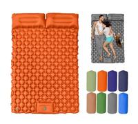 Genérico Travel Air Mattress, Waterproof Inflatable Camping Sleeping Pad, Backpacking with Foldable Design, Effortless Inflation, for Hiking, Backpacking, Fishing (Orange)