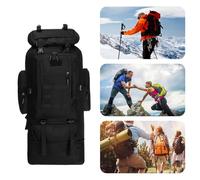 Genérico Travel Backpack | Large Capacity Outdoor Rucksack | Impermeable Trekking Backpack for Hiking, Climbing, Camping, Cycling | Multi-Functional Backpacking Bag, Negro , Se référer au descriptif