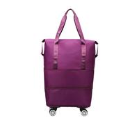 Genérico Travel Bag with Wheels - Oxford Cloth 35x45x2cm | Expandable Underseat Rolling Luggage | Overnight Garment Organizer Bag For Travel Camping Weekend Getaways Holiday Gym Business Trips