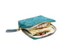 Genérico Travel Case, Soft Portable Zipper Divided Organizer Long Tail Compact Storage Design, Travel Box, Holder Case for Earrings Rings Necklaces Bracelets Hair Clips