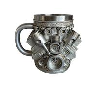 Genérico Travel Coffee Mug, Engine-Shaped Design Mugs, Insulated Stainless Steel Cups, Hot and Cold Beverage Tumbler, Drinking Cup, Ideal for Water, Tea, Cocktails 5.91x5.12x3.94 Inch
