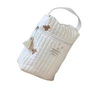 Genérico Travel Diaper Organizer Bag Soft Cotton Storage Case - Care Pouch System | Lightweight Zipper Infant Essentials Packing Holder Outdoor Family Travel Nursery Supply Organizer Compact Porta