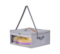 Genérico Travel Hat Box, Large Capacity Hat Carrier Case Zipper Lid Handles, Portable Headwear Organizer Storage Suitcase, for Men, Women, Family, Friends, Airplane, Closet, Hotel, Bedroom