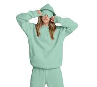 Genérico Travel Hoodie with Eye Mask Built In, Travel Hoodie with Eye Cover Hidden Pockets, Comfort Sizes from S~6XL (Light Green,4XL)