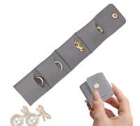 Generico Travel Jewelry Bag, Foldable Jewelry Pouch, 9.57x1.81 Inches, Compact Trendy Organizer, Storage Solution, Divided Compartments for Honeymoon Wedding Airplane Dorm Hotel Business Trips