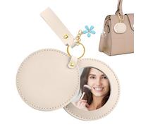 Genérico Travel Mirror - Portable Round Handheld Mirror | Small Compact Mirrors For Purse | Lightweight Cosmetic Mirrors For Women Girls Makeup Styling Outdoor Vacation Trip Backpack Handbag