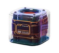 Genérico Travel Speaker, Wireless Subwoofer, 3.07x3.07x2.68 pulgadas, Smart Player, Deep Bass Sound, Portable Design, Dark Green Oro Naranja, Compact ABS Build, for Beach Hiking Office Party