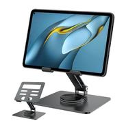 Genérico Travel Tablet Stand, Adjustable Tablet Holder, Tablet Mount for Desk, Portable Tablet Stand, 360 Degree Rotating Tablet Dock, Foldable Tablet Holder for Desk, Home, Travel