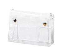 Genérico Travel Toiletry Bag, 6-Layer Pencil Organizer, Clear Storage Case 7.09x2.76x4.13 Inches, Multi-Compartment Makeup Holder, Compact Stationery Box for Adults, Teens, School or Vacation Use