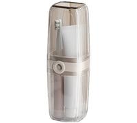 Genérico Travel Toothbrush Case, Toothbrush Cup and Toothpaste Holder, 7.87x2.72 Inches Portable Tooth Brush Container for Dorm, Hotel, Gym, Camping, Apartment, Shower, Kids Bathroom, Travels Use