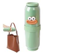 Genérico Travels Toothbrush Holder, Mouthwash Container, Travel Mouthwash Cup, Multipurpose Toothbrush and Containers for Business Trips, Camping, 22.3x7.2cm, Creamy, Light Gray and Green