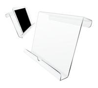 Genérico Treadmill Book Holder, Tablet Mount Attachment, 6.3x7.1x2.5 Inches Acrylic Adjustable Stand Desk Bracket for Fitness Reading Study, Stationary Bike Stepper Gym Home, Workouts