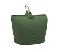 Genérico Treat Bag, Dog Training Pouch, Leak-Proof Silicone Material, Waterproof and Portable Design, for Walking Outdoor Adventures, 4.45x3.74x2.36 Inches, Green Color, 1 Piece