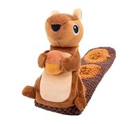 Genérico Treat Dispensing Dog Toy - Interactive Squirrel Plush Toy, Sturdy Soft Treat Dispenser for Puppy Medium Large Breeds Mental Stimulation Chew Play Backyard Living Room Park Travel 18x13x8cm