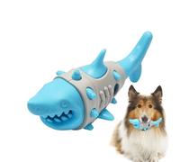 Generico Treat Dispensing Dog Toys, Shark Shape Puppy Teeth Cleaning Chewer, 20 x 10 x 10 cm Sturdy Toy, Easy to Clean and Maintain, Chewable Food Dispenser Training Toy for Indoor, Outdoor