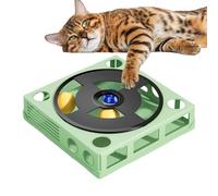 Genérico Treat Puzzle Toys Cats, Interactive Cat Teaser and Dispenser, Kitten Box Enrichment Toy for Mental Stimulation, Playtime Indoor, Kittens, Small Pets, Home, 9.84x9.84x2.36 Inches