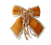 Genérico Tree Bows - Vintage Red Gold Velvet | Christmas Tree Bow Ornaments Home Decor - For Holiday Wedding Indoor Outdoor Office