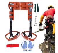 Genérico Tree Climbing Spikes, Cowhide Leather Spurs, 15,75 x 18,11 in Adjustable Climbing Gear, Outdoor Gears, Supplies Authentic Cutting for Trimming, Fruit Picking, Orchard, Gardening, Work