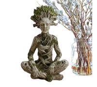 Genérico Tree Spirit Figurines, Hand Painted Decor Sculptures, Boho Resin Ornaments for Artistic Display, Intricate Nature Inspired Details with, Home Decoration Accent, Living Room Office Desk