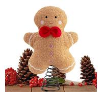 Genérico Tree Topper - Plush 31 cm | Gingerbread Party Christmas Ornament | Festive Holiday Decor for Indoor Home Fireplace Dining Table Bookshelf Party Use Or Dining Mesa.