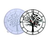 Generico Trees of Life - Molde de resina de larga duración Exquisite Trees of Life And Clock Wall Decoration Resin Molds,Easy To Release Warm Atmosphere Tree Wall Art Decoration for Door Home