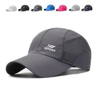 Genérico TrekAir Sport Cap, Breathable Quick-Dry Mesh Hat, Lightweight Sun Protection, Adjustable Strap for Outdoor (Dark Gray)
