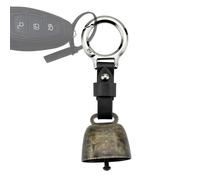 Genérico Trekking Bell, Camping Alarm Bell For Outdoor Alerts with Keychain Hook, PU Leather Strap with Zinc Alloy Bells Sound For Hiking Climbing Survival Backpacks Tents Pets