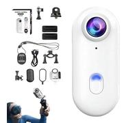Genérico Treklon 4S Body Camera, 2025 New 1080P/4K Treklons POV Camera, with Ip68 Waterproof Wearable Action Mini CAM, 4K Pocket Action CAM, 170° Wide Angle (White Standard,No Memory Card,1080p)
