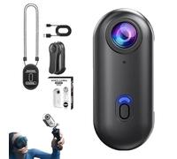 Genérico Treklon 4S Body Camera, 2025 New 1080P/4K Treklons POV Camera, with Ip68 Waterproof Wearable Action Mini CAM, 4K Pocket Action CAM, 170° Wide Angle (Black Simple,No Memory Card,1080p)