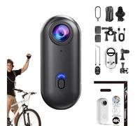 Genérico Treklon 4s Camera Wearable Snap CAM, Actionsnap-Thumb Action Camera, 170° Wide Angle, Wearable Video Recording, for Cycling, Pet Walking & Outdoors Activities (Black-High Specs-4K,No Card)