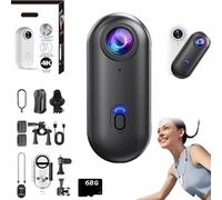 Genérico Treklon 4s, Treklon 4S Body Camera, 4k Hands-Free Treklon POV Camera, Wearable Action Body CAM,Thumb Size Mount Anywhere For Work,Travel,Pet Walking (Black)