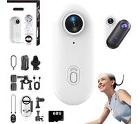 Genérico Treklon 4s, Treklon 4S Body Camera, 4k Hands-Free Treklon POV Camera, Wearable Action Body CAM,Thumb Size Mount Anywhere For Work,Travel,Pet Walking (White)