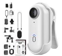 Genérico Treklon POV Camera, Treklon 4S Body Camera, 2025 New 1080P/4K POV, with Ip68 Waterproof Wearable Action Mini CAM, for Pet Walking & Outdoors Activities (White+1080p,32g)