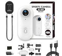 Genérico Treklon POV Camera, Treklon Body Camera, HD 1080p/4k Pocket Action CAM, 170° Wide Angle, for Cycling, Diving, Pet (White 4k,32G)