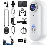 Genérico Treklon POV Camera, Treklon Body Camera, HD 1080p/4k Pocket Action CAM,170° Wide Angle,Wearable Video Recording, for Cycling, Diving, Ski (White,4K)