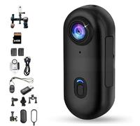 Genérico Treklon POV Camera, Treklon Body Camera, Wearable Sports Cameras, Thumb Size CAM, 4k Pocket Action CAM, 170° Wide Angle, for Recording, Travel Vlog, Work (Black 4K,64GB)