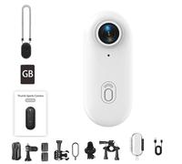 Genérico Treklon POV Camera, Treklon POV Camera, The Snap CAM, 4k Portable Wearable Sports Cameras, Wearable Video Recording, Magnetic Thumb for Cycling, for Work&Travel&Pet Walking (White B,1080P)