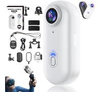 Genérico Treklon - Treklon 4S Body Camera, 2025 New 1080P/4K Treklon POV Camera, with Ip68 Waterproof Wearable Action Mini CAM, for Pet Walking & Outdoors Activities (4K White-B,32G)