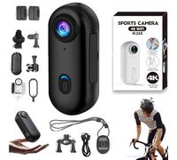 Genérico Treklon - Treklon Body Camera, Stallion Frames Body Camera, HD 1080p/4k Pocket Action CAM, 170° Wide Angle, with Audio and Video Recording Wearable for Cycling, Diving, Ski (Black,4K)